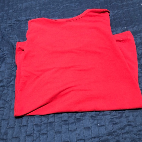 Swish Red Long Sleeve V-Neck top-20”across- dress up or down- jeans -leggings - Picture 8 of 10
